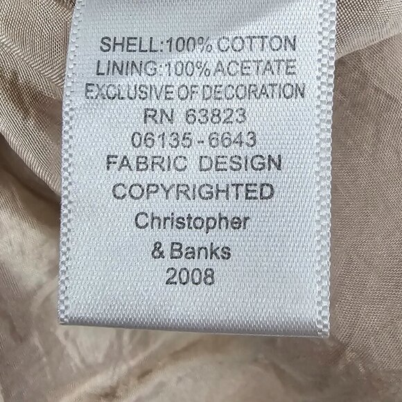 Christopher & Banks Pink Boho Corduroy Jacket Floral Embroidered Lightweight M - Picture 14 of 15